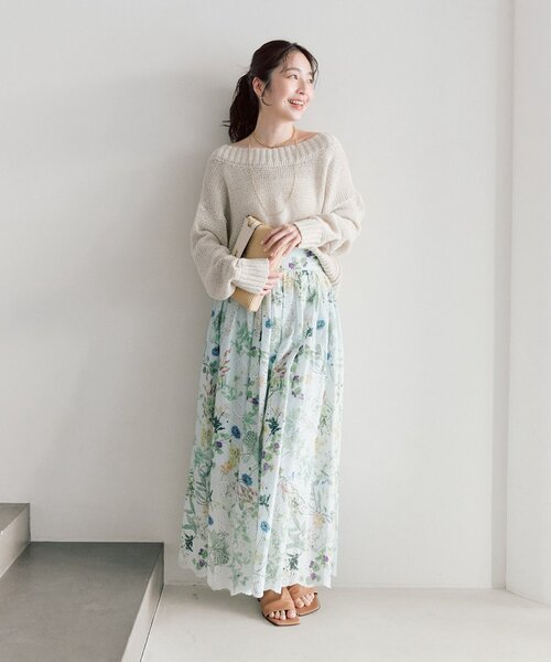 La boutique BonBon（ラブティックボンボン）の「【今すぐお届け！・着回し力抜群】テープヤーンラメクロップドニット（ニット/セーター・レディース・ライトベージュ/ライトグレー/ピンク・FREE）」の19枚目の写真