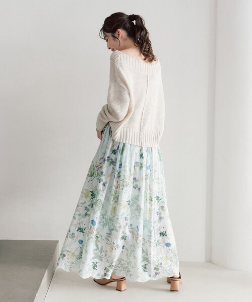 La boutique BonBon（ラブティックボンボン）の「【今すぐお届け！・着回し力抜群】テープヤーンラメクロップドニット（ニット/セーター・レディース・ライトベージュ/ライトグレー/ピンク・FREE）」の20枚目の写真