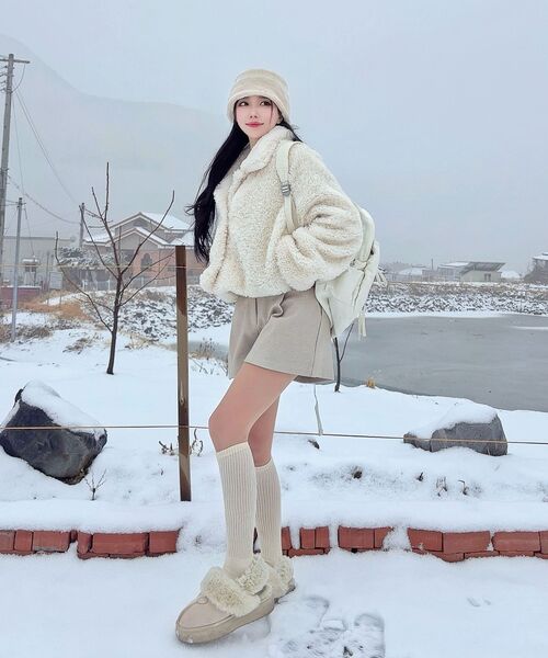 COVERNAT WOMAN(カバーナットウーマン)の「クローバーハート シャーリングナイロンバックパック アイボリー(バックパック/リュック・レディース・その他・FREE)」の21枚目の写真