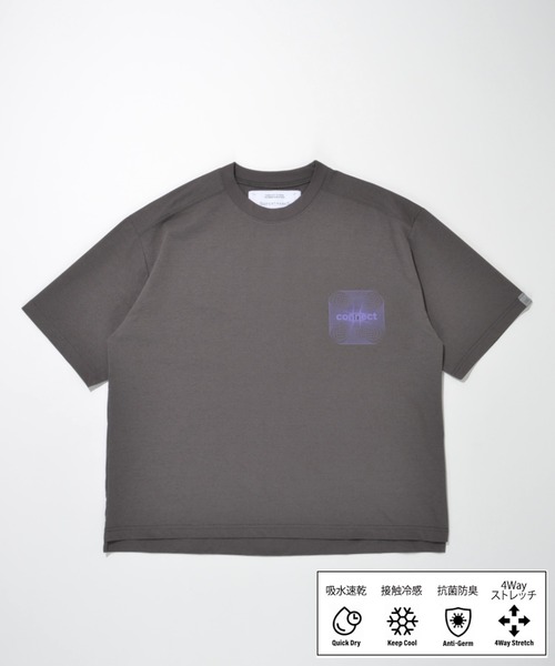 SUPERTHANKS（スーパーサンクス）の「【吸水速乾・接触冷感・抗菌防臭】バックプリントTシャツ[connect] Functional S/S T-shirt（Tシャツ/カットソー・メンズ・ブラック/チャコールグレー/ベージュ/ホワイト・S/L/M）」の12枚目の写真