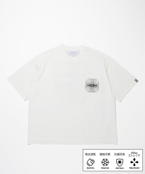 SUPERTHANKS（スーパーサンクス）の「【吸水速乾・接触冷感・抗菌防臭】バックプリントTシャツ[connect] Functional S/S T-shirt（Tシャツ/カットソー・メンズ・ブラック/チャコールグレー/ベージュ/ホワイト・S/L/M）」の10枚目の写真