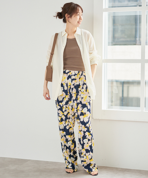 Spick & Span（スピックアンドスパン）の「《新色有り / 追加》ガーメントダイカシュクールシャツ（シャツ/ブラウス・レディース・ピンク系その他/アイボリー/ライトグリーン/ベージュ系その他/ブラックミックス・FREE）」の10枚目の写真