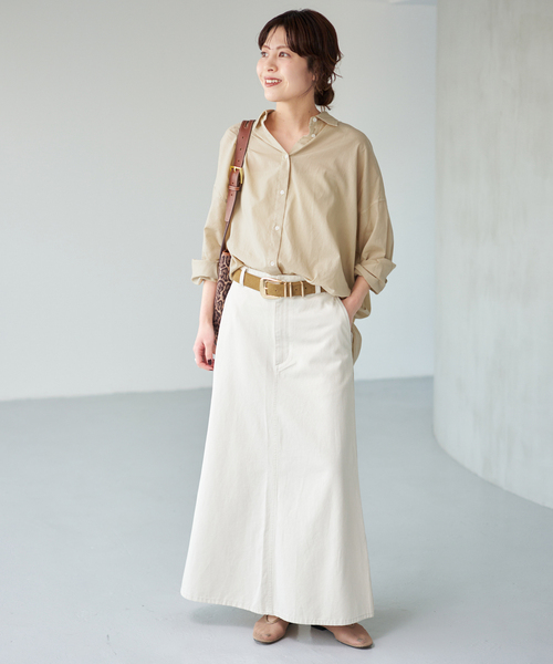 Spick & Span（スピックアンドスパン）の「《新色有り / 追加》ガーメントダイカシュクールシャツ（シャツ/ブラウス・レディース・ピンク系その他/アイボリー/ライトグリーン/ベージュ系その他/ブラックミックス・FREE）」の12枚目の写真