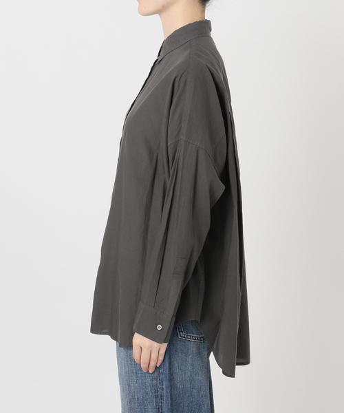 Spick & Span（スピックアンドスパン）の「《新色有り / 追加》ガーメントダイカシュクールシャツ（シャツ/ブラウス・レディース・ピンク系その他/アイボリー/ライトグリーン/ベージュ系その他/ブラックミックス・FREE）」の9枚目の写真