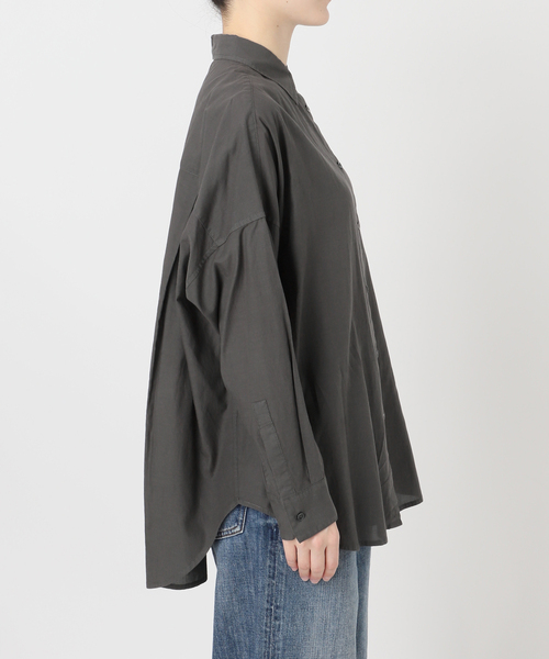 Spick & Span（スピックアンドスパン）の「《新色有り / 追加》ガーメントダイカシュクールシャツ（シャツ/ブラウス・レディース・ピンク系その他/アイボリー/ライトグリーン/ベージュ系その他/ブラックミックス・FREE）」の11枚目の写真