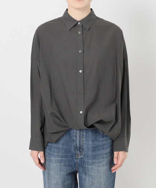 Spick & Span（スピックアンドスパン）の「《新色有り / 追加》ガーメントダイカシュクールシャツ（シャツ/ブラウス・レディース・ピンク系その他/アイボリー/ライトグリーン/ベージュ系その他/ブラックミックス・FREE）」の14枚目の写真