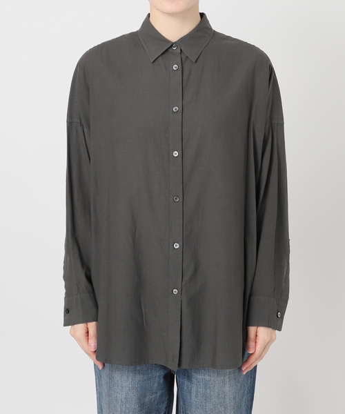 Spick & Span（スピックアンドスパン）の「《新色有り / 追加》ガーメントダイカシュクールシャツ（シャツ/ブラウス・レディース・ピンク系その他/アイボリー/ライトグリーン/ベージュ系その他/ブラックミックス・FREE）」の16枚目の写真