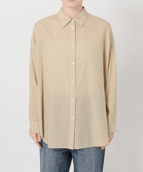 Spick & Span（スピックアンドスパン）の「《新色有り / 追加》ガーメントダイカシュクールシャツ（シャツ/ブラウス・レディース・ピンク系その他/アイボリー/ライトグリーン/ベージュ系その他/ブラックミックス・FREE）」の22枚目の写真