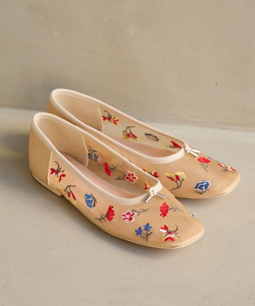BEAUTY&YOUTH UNITED ARROWS（ビューティーアンドユースユナイテッドアローズ）の「チュール フラワー エンブロイダリー バレエシューズ（バレエシューズ・レディース・ブラック/ナチュラル・36/36h/37/37h）」の7枚目の写真