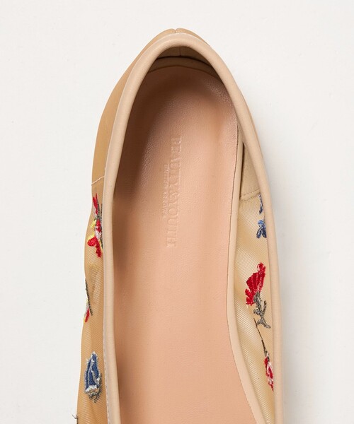 BEAUTY&YOUTH UNITED ARROWS（ビューティーアンドユースユナイテッドアローズ）の「チュール フラワー エンブロイダリー バレエシューズ（バレエシューズ・レディース・ブラック/ナチュラル・36/36h/37/37h）」の20枚目の写真