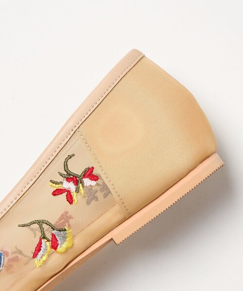 BEAUTY&YOUTH UNITED ARROWS（ビューティーアンドユースユナイテッドアローズ）の「チュール フラワー エンブロイダリー バレエシューズ（バレエシューズ・レディース・ブラック/ナチュラル・36/36h/37/37h）」の22枚目の写真