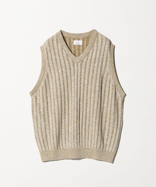 crepuscule（クレプスキュール）の「＜crepuscule × Steven Alan＞ RY/LNN VEST/ニットベスト（ニット/セーター・メンズ・ブラック/オフホワイト・1/2）」の2枚目の写真
