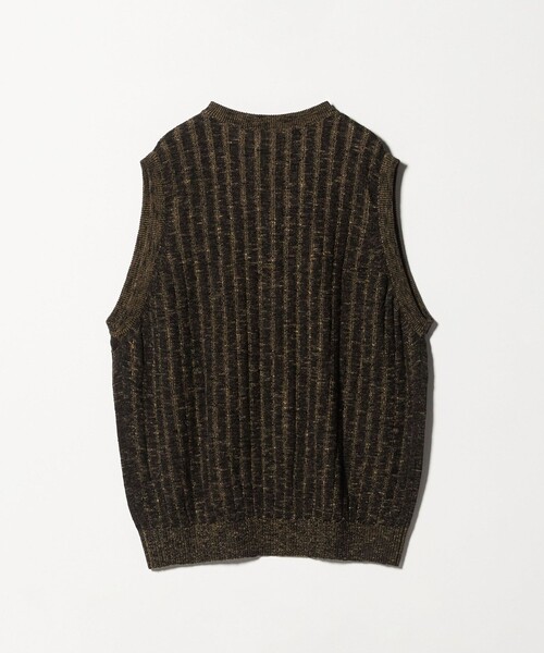 crepuscule（クレプスキュール）の「＜crepuscule × Steven Alan＞ RY/LNN VEST/ニットベスト（ニット/セーター・メンズ・ブラック/オフホワイト・1/2）」の3枚目の写真