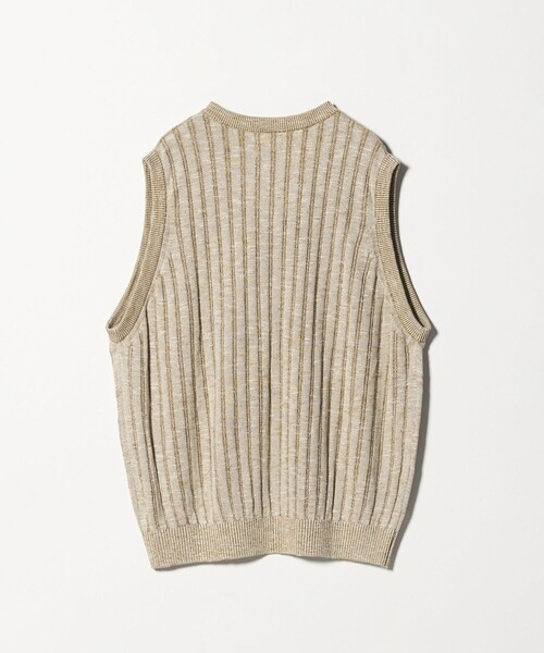 crepuscule（クレプスキュール）の「＜crepuscule × Steven Alan＞ RY/LNN VEST/ニットベスト（ニット/セーター・メンズ・ブラック/オフホワイト・1/2）」の7枚目の写真