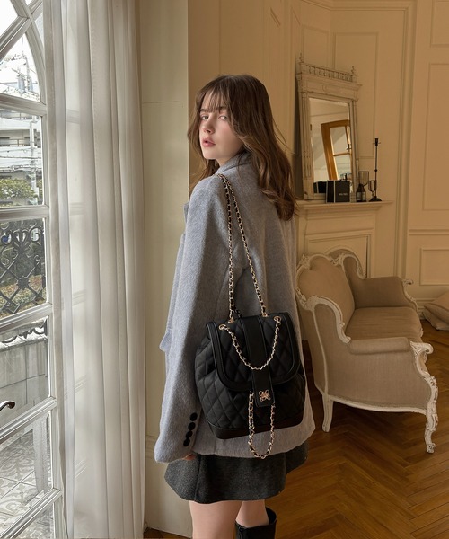 my twilight(マイトワイライト)の「mytwilight キルティング チェーン リュック(バックパック/リュック・レディース・ブラック/キャメル/ベージュ・FREE)」の22枚目の写真