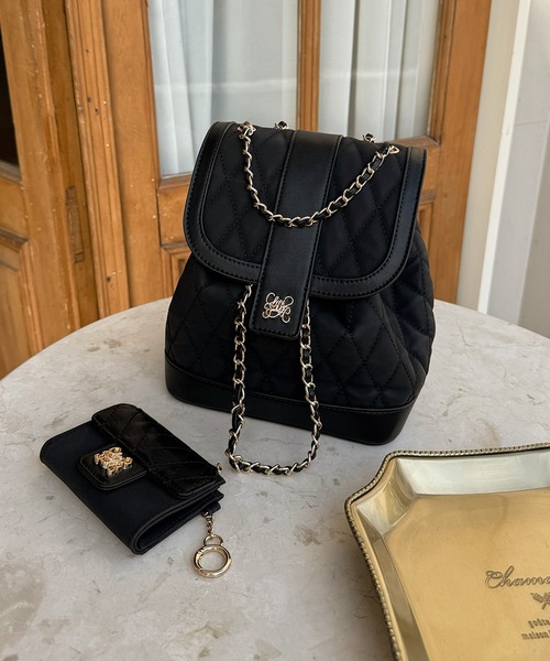 my twilight(マイトワイライト)の「mytwilight キルティング チェーン リュック(バックパック/リュック・レディース・ブラック/キャメル/ベージュ・FREE)」の15枚目の写真