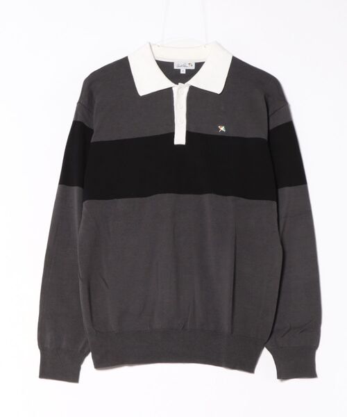 Arnold Palmer(アーノルドパーマー)の「シェア パネルボーダーニット ラガーシャツ(ニット/セーター・レディース・チャコールグレー/ネイビー・M/L/LL/S/XS)」の20枚目の写真