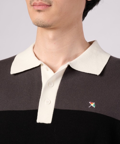 Arnold Palmer(アーノルドパーマー)の「シェア パネルボーダーニット ラガーシャツ(ニット/セーター・レディース・チャコールグレー/ネイビー・M/L/LL/S/XS)」の16枚目の写真