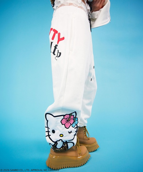 GALFY(ガルフィー)の「GALFY(ガルフィー)仲子スウェパン/コラボ/スウェットパンツ/ユニセックス(スウェットパンツ・レディース・グレー/ブラック/ホワイト・L/LL)」の8枚目の写真
