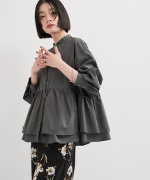 LE CERCLE par rope' | ペプラムギャザーブラウス(シャツ/ブラウス)