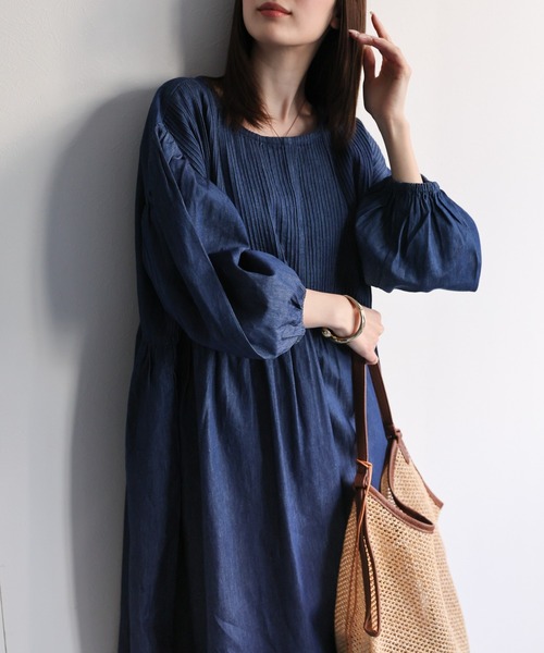 model：162cm 着用サイズ：M着用
カラー：ダークブルー