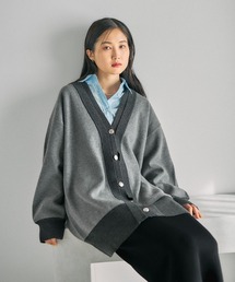 LEPSIM | 12ゲージダブルカラーチュニックカーディガン　639470(カーディガン/ボレロ)