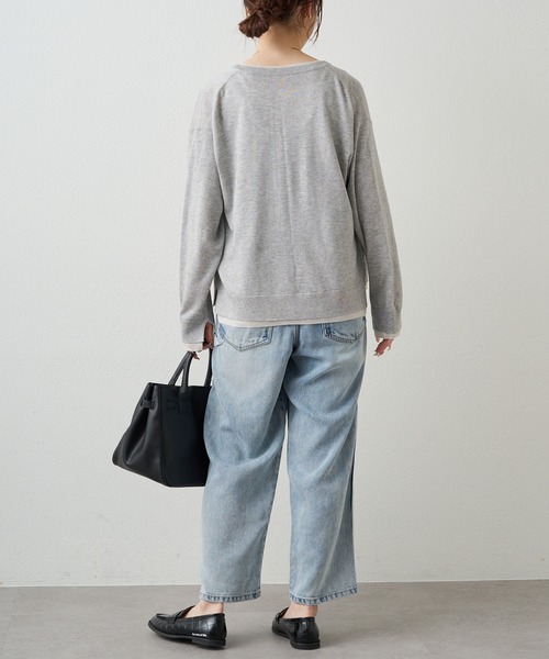 PUAL CE CIN（ピュアルセシン）の「レイヤード風ニットカーディガン（カーディガン/ボレロ・レディース・ライトベージュ/グレー/ネイビー・FREE）」の17枚目の写真