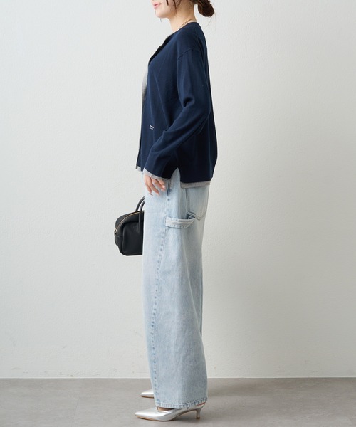 PUAL CE CIN（ピュアルセシン）の「レイヤード風ニットカーディガン（カーディガン/ボレロ・レディース・ライトベージュ/グレー/ネイビー・FREE）」の22枚目の写真