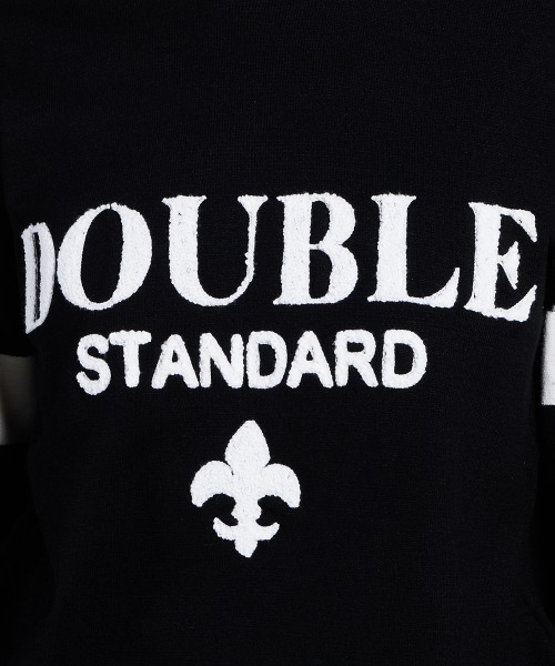 DOUBLE STANDARD CLOTHING（ダブルスタンダードクロージング）の「SNOWY ロゴ刺繍ニット（ニット/セーター・レディース・ブラック/オフホワイト・36/38）」の7枚目の写真