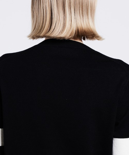 DOUBLE STANDARD CLOTHING（ダブルスタンダードクロージング）の「SNOWY ロゴ刺繍ニット（ニット/セーター・レディース・ブラック/オフホワイト・36/38）」の9枚目の写真