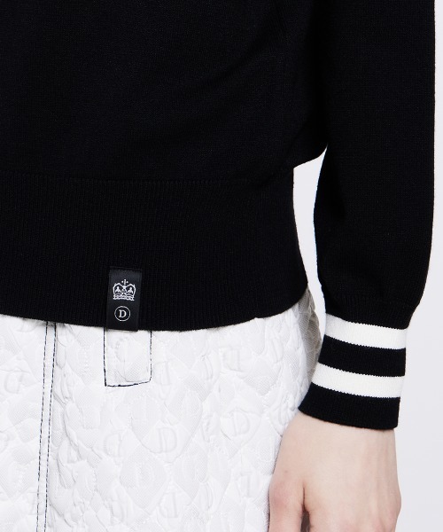 DOUBLE STANDARD CLOTHING（ダブルスタンダードクロージング）の「SNOWY ロゴ刺繍ニット（ニット/セーター・レディース・ブラック/オフホワイト・36/38）」の11枚目の写真