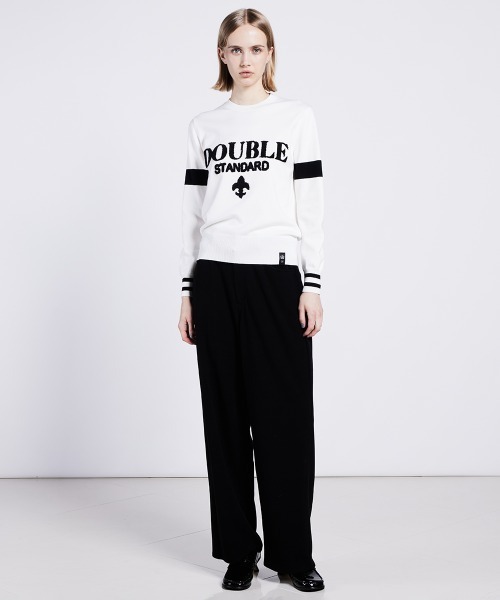 DOUBLE STANDARD CLOTHING（ダブルスタンダードクロージング）の「SNOWY ロゴ刺繍ニット（ニット/セーター・レディース・ブラック/オフホワイト・36/38）」の14枚目の写真