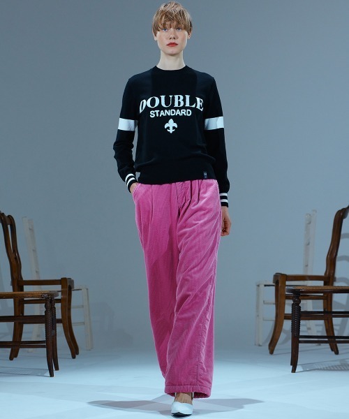 DOUBLE STANDARD CLOTHING（ダブルスタンダードクロージング）の「SNOWY ロゴ刺繍ニット（ニット/セーター・レディース・ブラック/オフホワイト・36/38）」の16枚目の写真