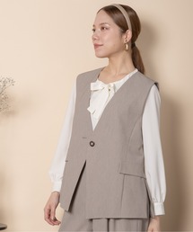 anni plus（アニープラス）の「ロングジレベスト【SET可】（スーツベスト）」