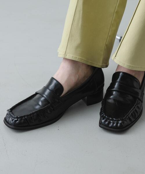 SENSE OF PLACE by URBAN RESEARCH（センスオブプレイスバイアーバンリサーチ）の「ワイドスクエアギャザーローファー（ローファー・レディース・ブラウン/ブラック・SMALL/MEDIUM/LARGE）」の6枚目の写真