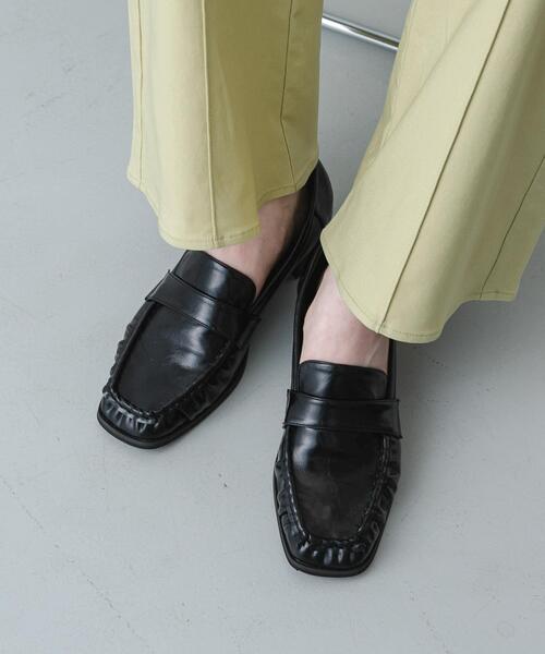 SENSE OF PLACE by URBAN RESEARCH（センスオブプレイスバイアーバンリサーチ）の「ワイドスクエアギャザーローファー（ローファー・レディース・ブラウン/ブラック・SMALL/MEDIUM/LARGE）」の7枚目の写真