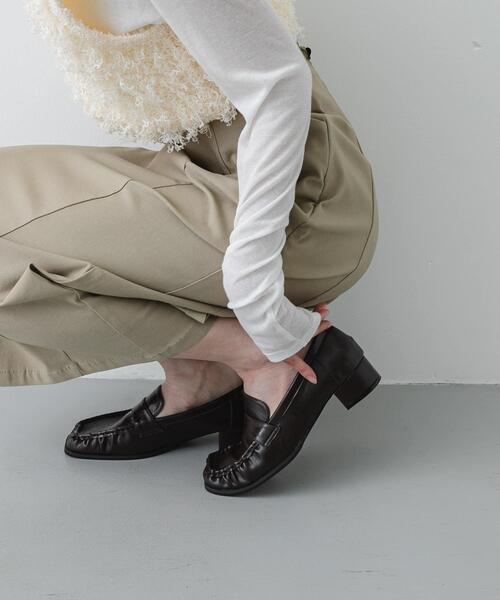 SENSE OF PLACE by URBAN RESEARCH（センスオブプレイスバイアーバンリサーチ）の「【S~Lサイズ展開】ワイドスクエアギャザーローファー /オフィス/通勤/通学/デイリー/定番/ベーシック（ローファー・レディース・ブラウン/ブラック・SMALL/MEDIUM/LARGE）」の22枚目の写真