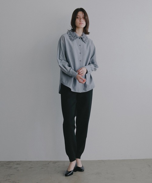 MANOF(マノフ)の「LINE KNIT JOGGER PANTS(その他パンツ・レディース・ブラック/ベージュ/ホワイト・S/M)」の13枚目の写真