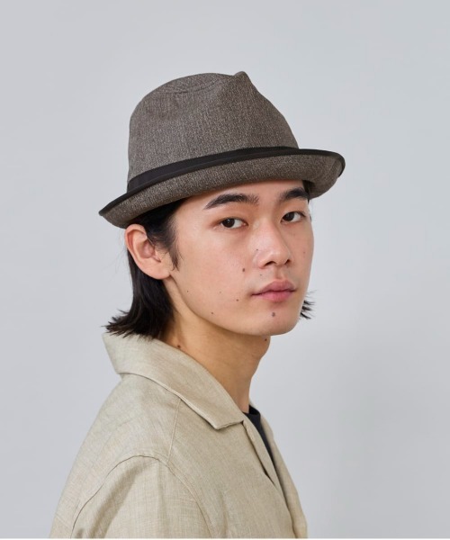 OVERRIDE(オーバーライド)の「OVERRIDE PAPER CLOTH FEDORA / オーバーライド(ハット・メンズ・ベージュ/グレー/ホワイト・59cm/61cm)」の7枚目の写真