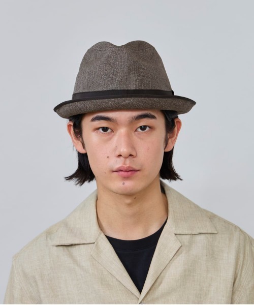 OVERRIDE(オーバーライド)の「OVERRIDE PAPER CLOTH FEDORA / オーバーライド(ハット・メンズ・ベージュ/グレー/ホワイト・59cm/61cm)」の8枚目の写真