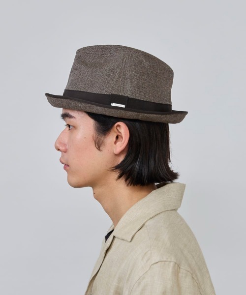 OVERRIDE(オーバーライド)の「OVERRIDE PAPER CLOTH FEDORA / オーバーライド(ハット・メンズ・ベージュ/グレー/ホワイト・59cm/61cm)」の9枚目の写真