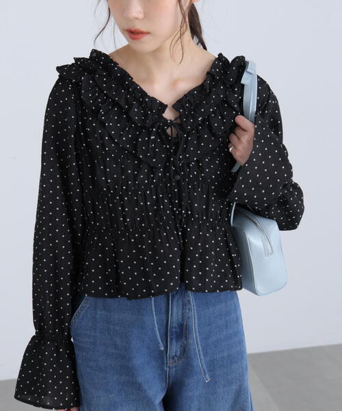 FREE'S MART（フリーズマート）の「◆アソート前後２ＷＡＹフリルブラウス（シャツ/ブラウス・レディース・ベージュ/ホワイト系その他/ワンウォッシュ/ブラック系その他・FREE）」の2枚目の写真