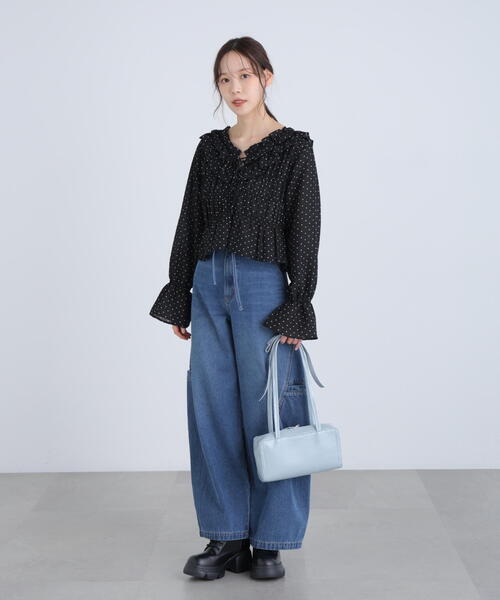 FREE'S MART（フリーズマート）の「◆アソート前後２ＷＡＹフリルブラウス（シャツ/ブラウス・レディース・ベージュ/ホワイト系その他/ワンウォッシュ/ブラック系その他・FREE）」の5枚目の写真