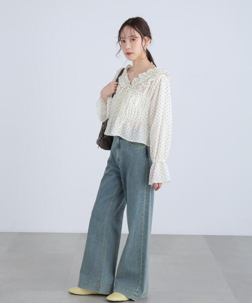 FREE'S MART（フリーズマート）の「◆アソート前後２ＷＡＹフリルブラウス（シャツ/ブラウス・レディース・ベージュ/ホワイト系その他/ワンウォッシュ/ブラック系その他・FREE）」の12枚目の写真