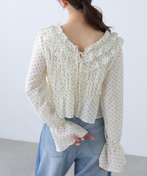 FREE'S MART（フリーズマート）の「◆アソート前後２ＷＡＹフリルブラウス（シャツ/ブラウス・レディース・ベージュ/ホワイト系その他/ワンウォッシュ/ブラック系その他・FREE）」の15枚目の写真