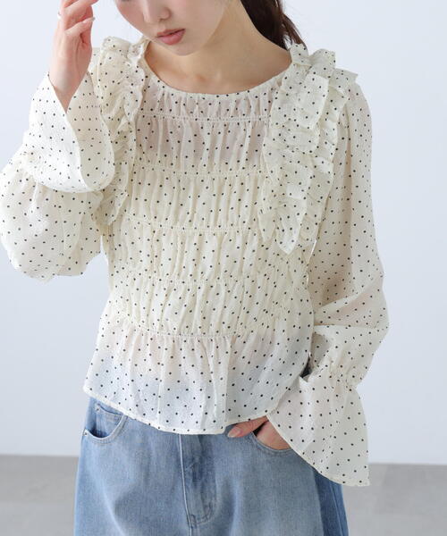 FREE'S MART（フリーズマート）の「◆アソート前後２ＷＡＹフリルブラウス（シャツ/ブラウス・レディース・ベージュ/ホワイト系その他/ワンウォッシュ/ブラック系その他・FREE）」の16枚目の写真