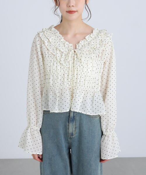 FREE'S MART（フリーズマート）の「◆アソート前後２ＷＡＹフリルブラウス（シャツ/ブラウス・レディース・ベージュ/ホワイト系その他/ワンウォッシュ/ブラック系その他・FREE）」の18枚目の写真