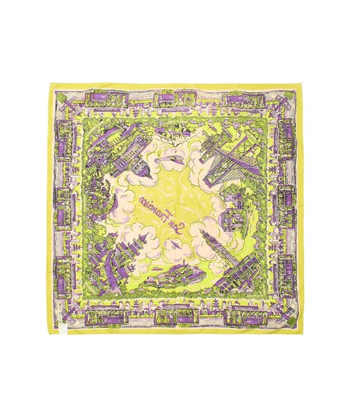 BINDU(ビンドゥー)の「(BINDU)Cotton Voile SF Scarf(バンダナ/スカーフ・レディース・ライトブルー/イエロー・ONE SIZE)」の16枚目の写真