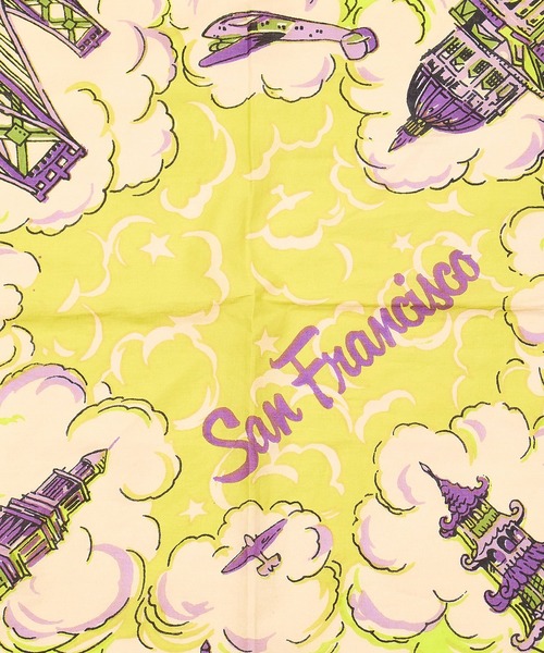 BINDU(ビンドゥー)の「(BINDU)Cotton Voile SF Scarf(バンダナ/スカーフ・レディース・ライトブルー/イエロー・ONE SIZE)」の17枚目の写真