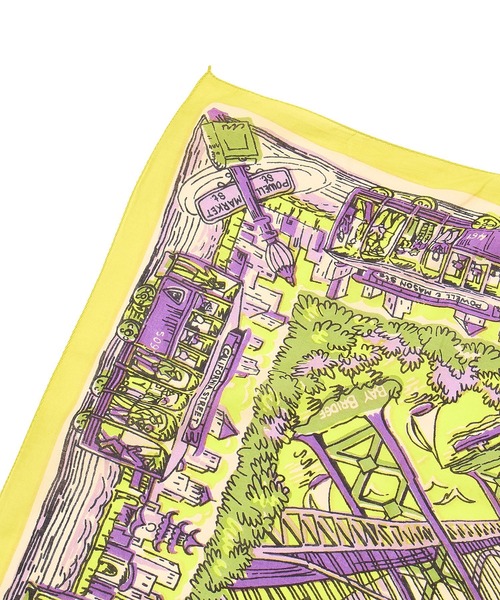 BINDU(ビンドゥー)の「(BINDU)Cotton Voile SF Scarf(バンダナ/スカーフ・レディース・ライトブルー/イエロー・ONE SIZE)」の18枚目の写真